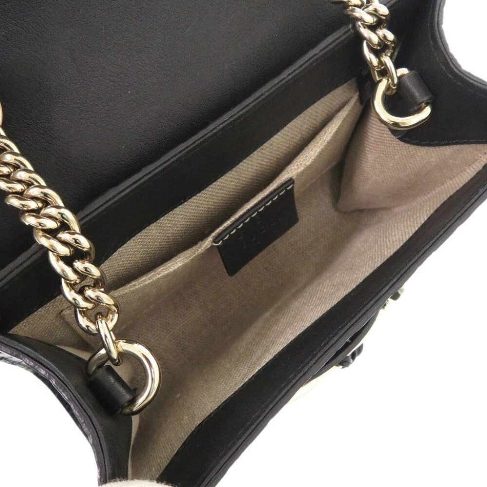 AUTHENTIC GUCCIMicro Guccissima Emily Black Leather Shoulder Bag LTJ831-011226 - Picture 6 of 7